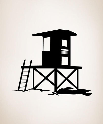 Vinyl Wall Decal Sticker Beach Lifeguard Station #OS_MG256