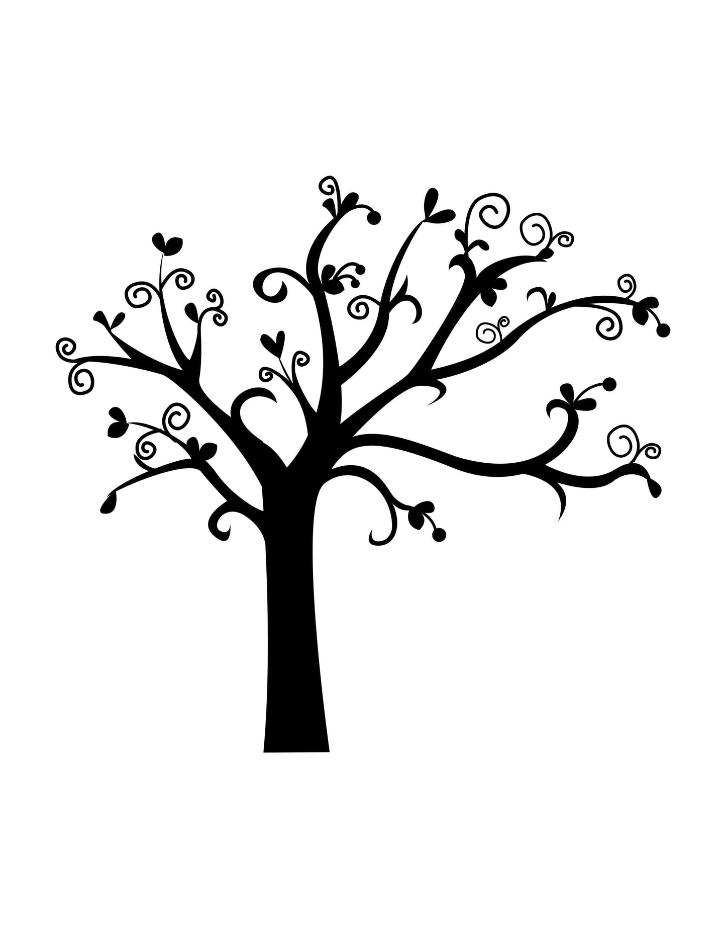 Swirling Nursery Tree Wall Decal Sticker. #OS_MG432