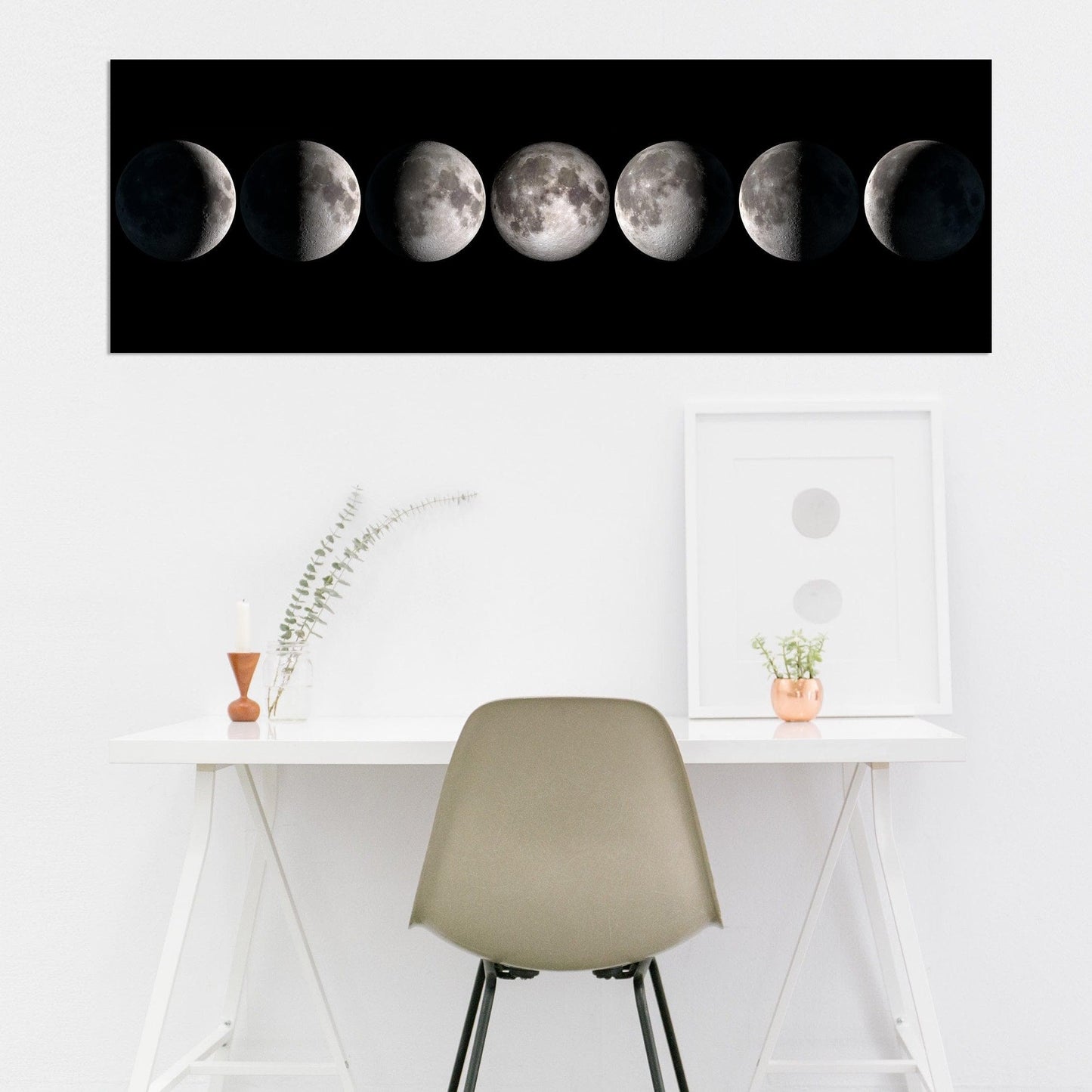 Views of our Moon’s Phases in the night sky Glossy Photo Print #P1021