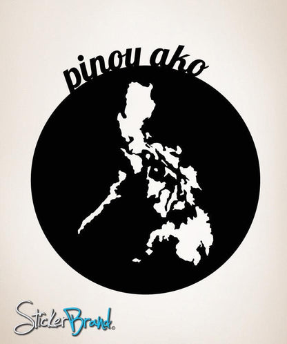Vinyl Wall Decal Sticker Pinoy Ako Filipino #OS_MB188