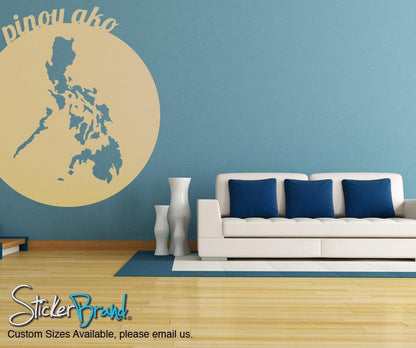 Vinyl Wall Decal Sticker Pinoy Ako Filipino #OS_MB188