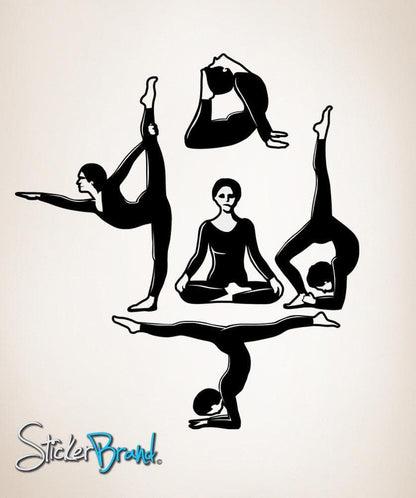 Vinyl Wall Decal Sticker Yoga Poses #OS_AA105