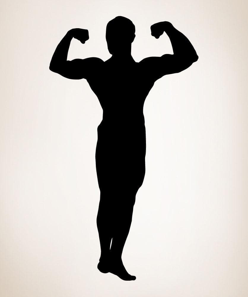 Vinyl Wall Decal Sticker Strong Man Pose #OS_MB533