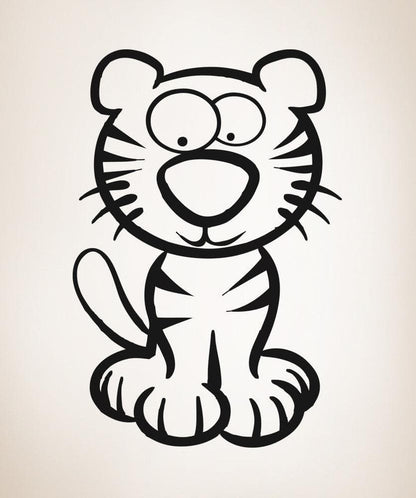 Vinyl Wall Decal Sticker Cartoon Tiger #OS_AA600