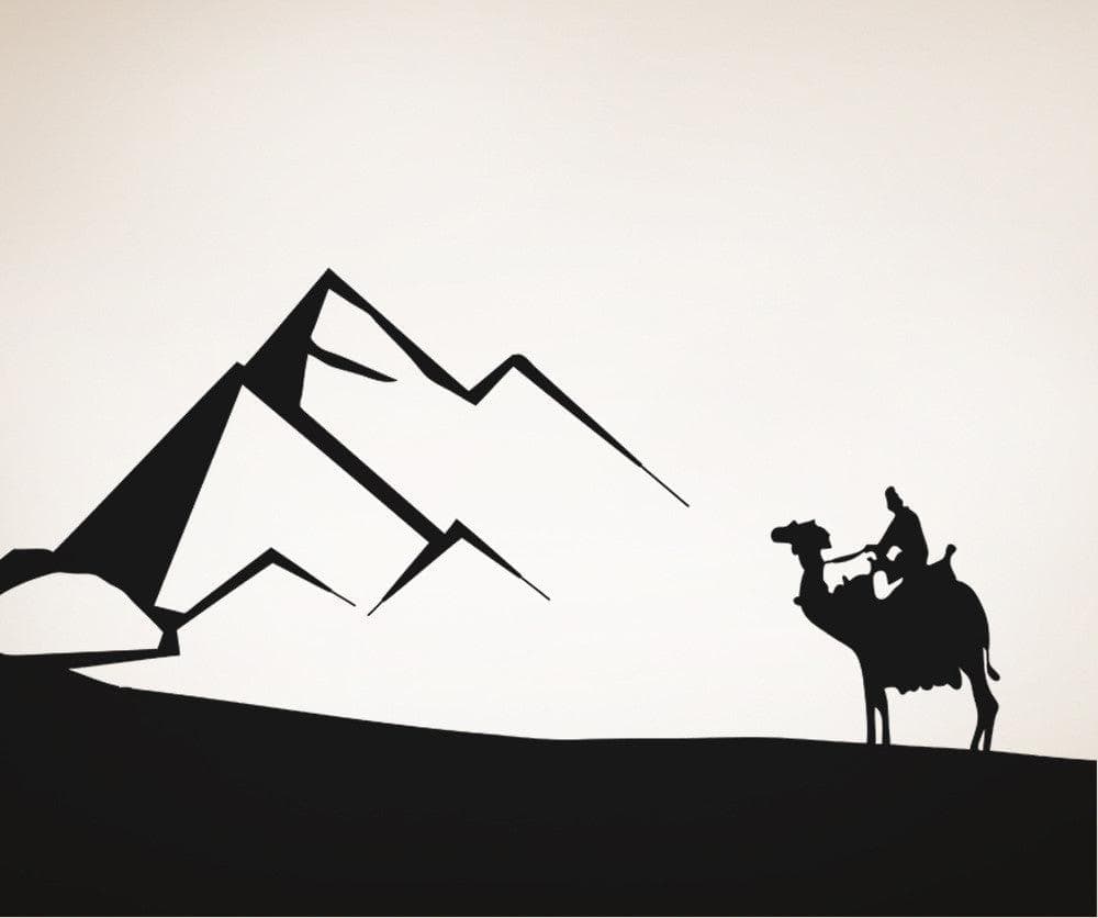 Vinyl Wall Decal Sticker Camel Ride in the Desert #OS_AA535