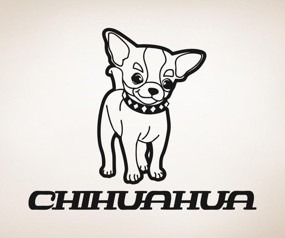 Vinyl Wall Decal Sticker Chihuahua #OS_AA620