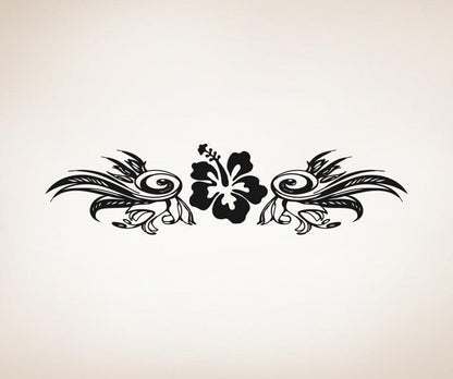 Vinyl Wall Decal Sticker Tribal Hibiscus Flower #OS_AA242