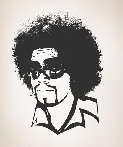 Vinyl Wall Decal Sticker 1970's Afro #OS_AA160