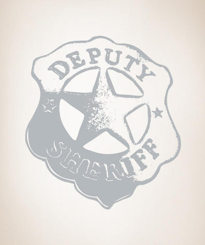 Vinyl Wall Decal Sticker Deputy Sheriff Badge #OS_AA357