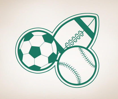 Vinyl Wall Decal Sticker Football, Baseball, Soccer #OS_AA176