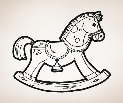 Vinyl Wall Decal Sticker Toy Rocking Horse #OS_AA280
