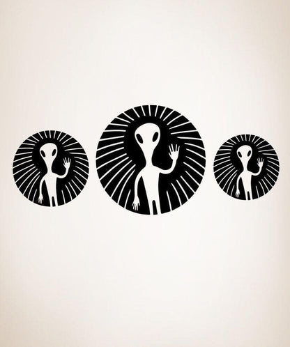 Vinyl Wall Decal Sticker Three Aliens #OS_MB477