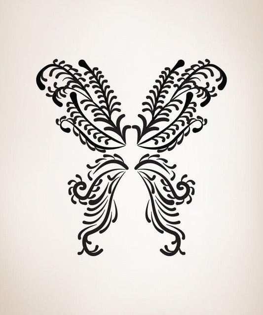 Vinyl Wall Decal Sticker Floral Butterfly #OS_DC235