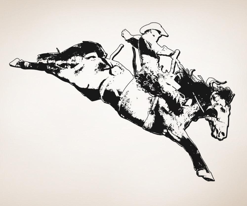 Western Cowboy Rodeo Rider Wall Decal Sticker #OS_AA409