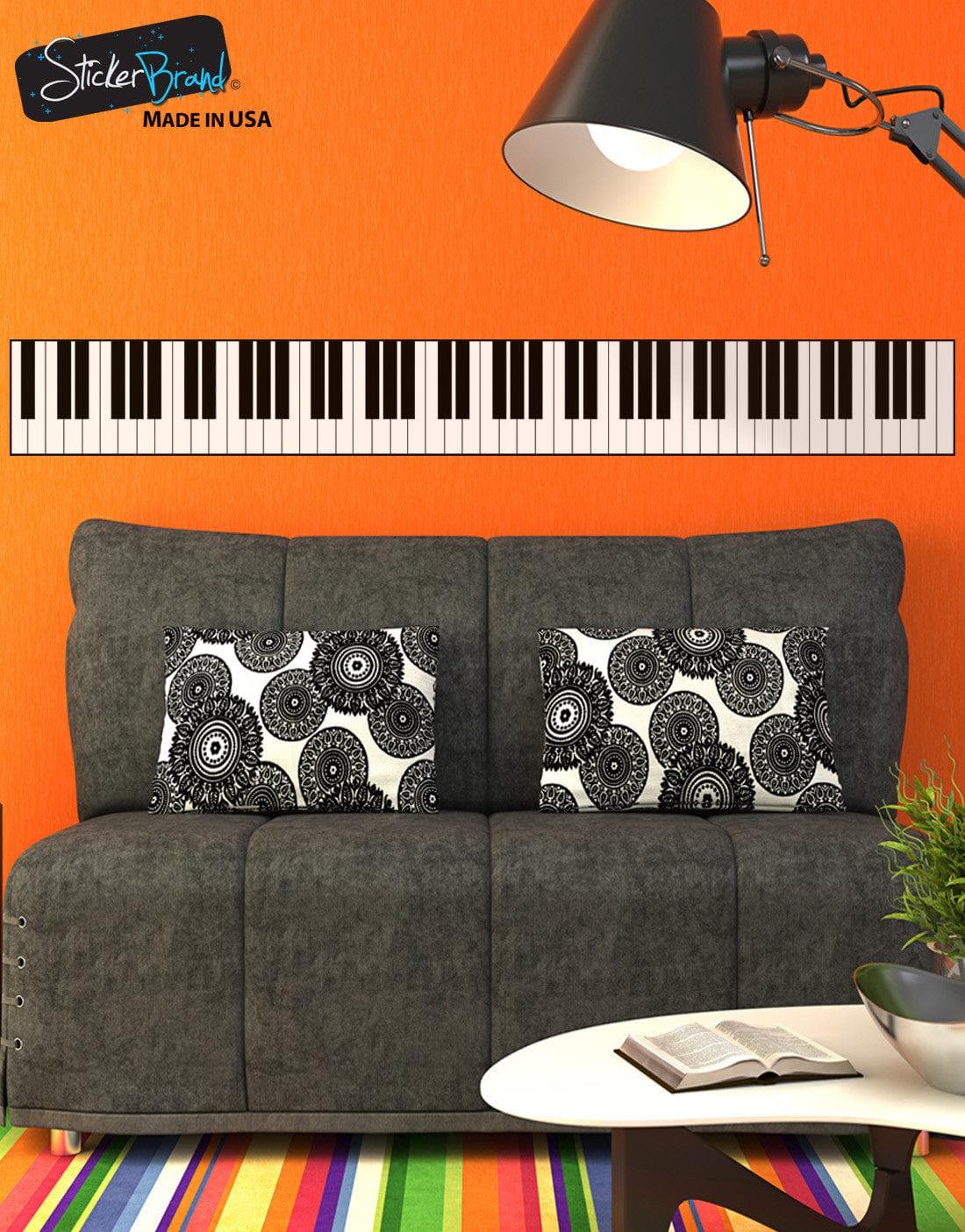 Abstract Piano Keyboard Vinyl Wall Decal Sticker. #1111 – StickerBrand