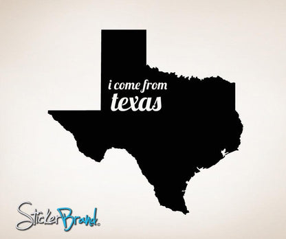 Vinyl Wall Decal Sticker Texas State Map #OS_MB180