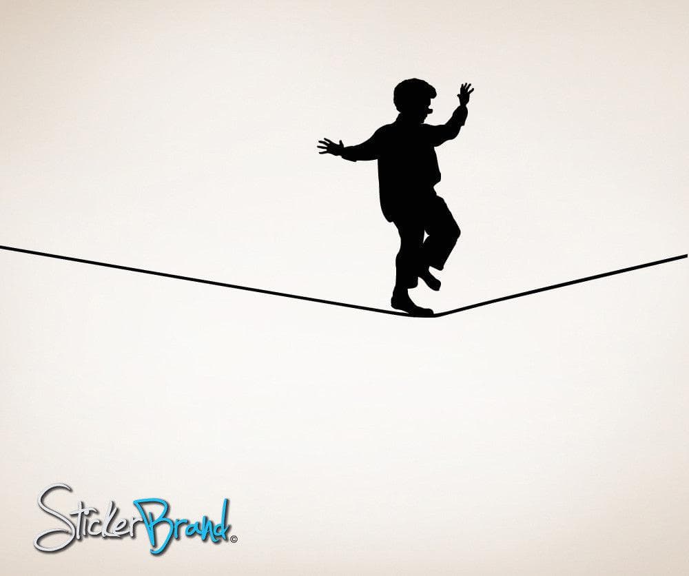 Vinyl Wall Decal Sticker Tight Rope Clown #OS_MB192