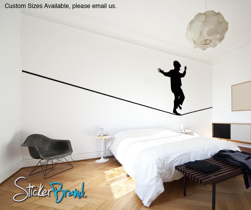 Vinyl Wall Decal Sticker Tight Rope Clown #OS_MB192