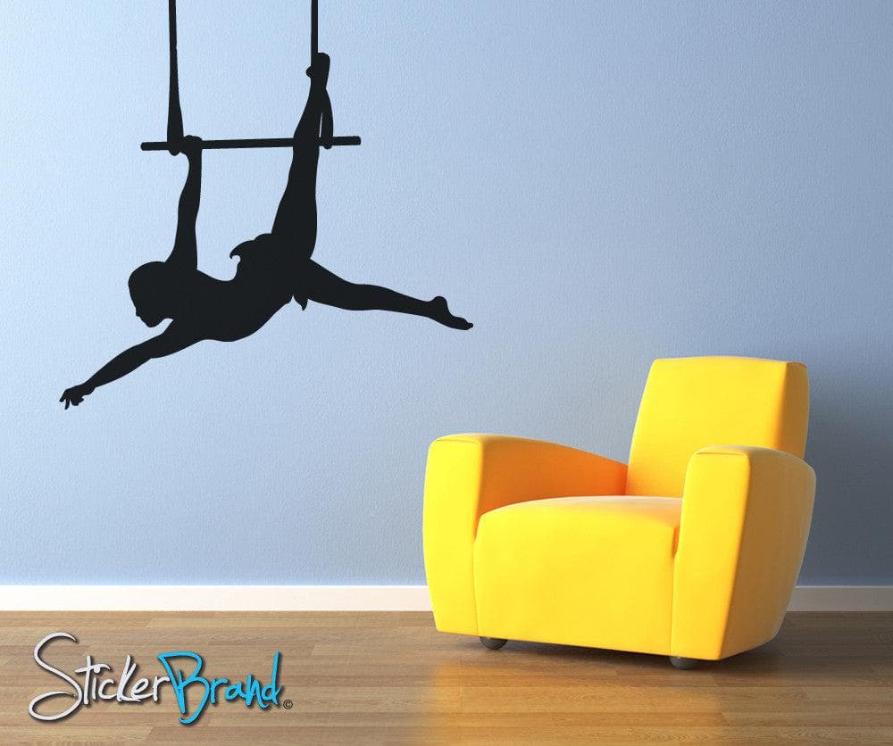 Trapeze Solo Act Vinyl Wall Decal Sticker. Circus Themed room. #OS_MB193