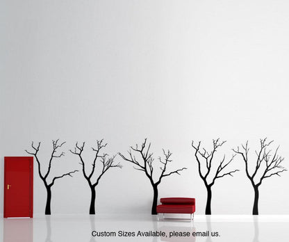 Vinyl Wall Decal Sticker Five Trees #OS_ES108