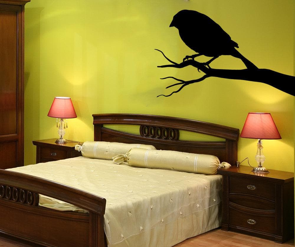 Crow on a Branch Vinyl Wall Decal Sticker. #OS_MB650