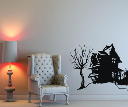 Spooky House Vinyl Wall Decal Sticker. #OS_MB652