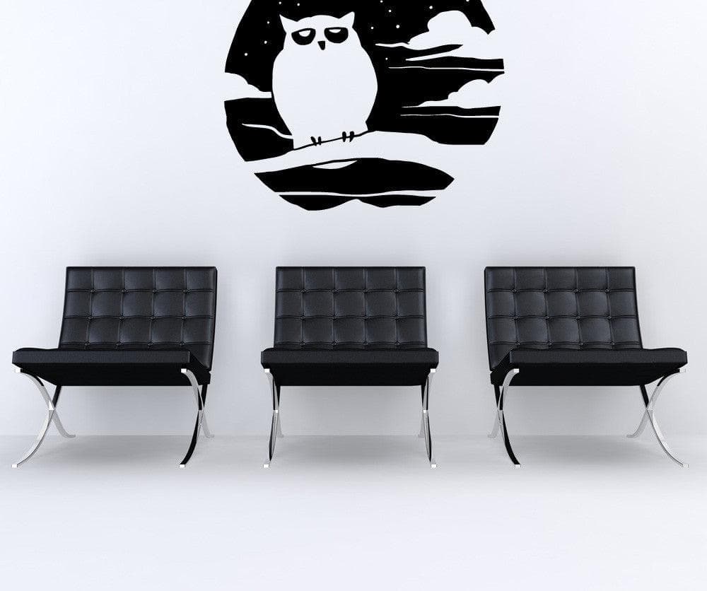 Spooky Owl Vinyl Wall Decal Sticker. #OS_MB654