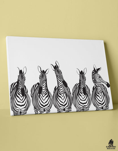 zebra canvas art