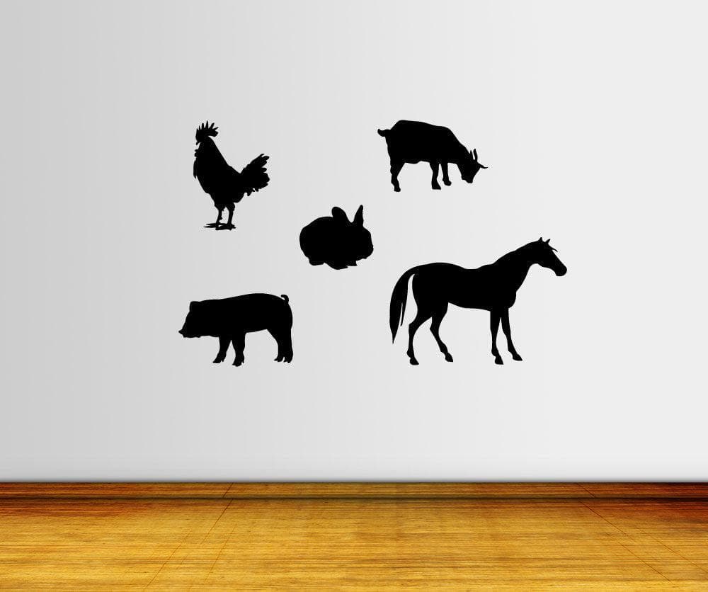 Vinyl Wall Decal Sticker Barn Animals #OS_MG221