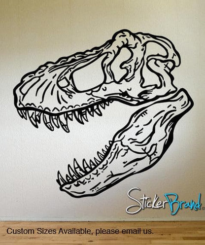 Vinyl Wall Decal Sticker Dinosaur Dino T-Rex skull head #KRiley120