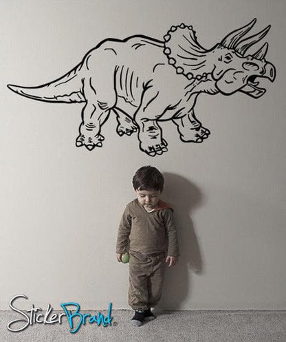Dino Dinosaur Triceratops Vinyl Wall Decal Sticker. #KRiley115