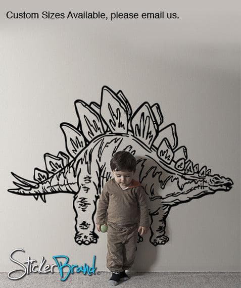 Vinyl Wall Decal Sticker Dinosaur Dino Stegosaurus #KRiley117