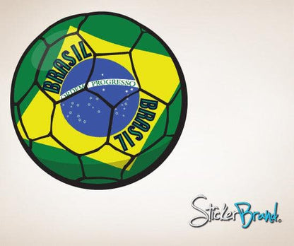 Graphic Wall Decal Sticker Football Soccer Brazil #JH132