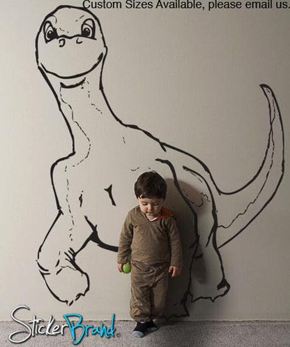 Vinyl Wall Decal Sticker Baby Brontosaurus Rex Dinosaur #JH182
