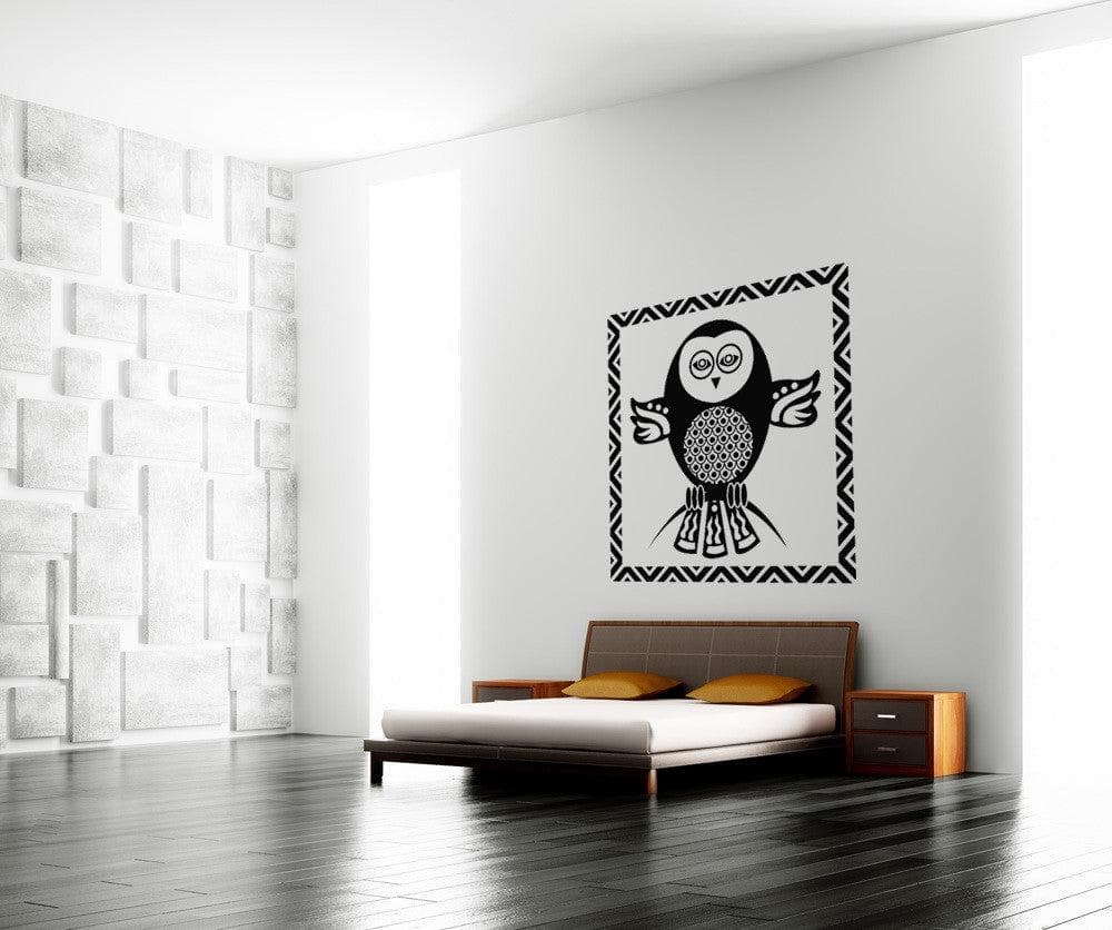 Vinyl Wall Decal Sticker Framed Owl Design #OS_DC149