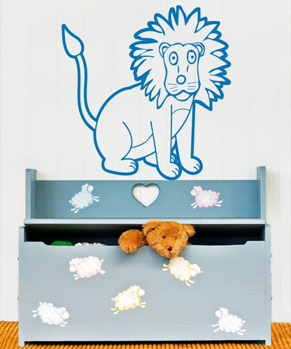 Vinyl Wall Decal Sticker Cartoon Lion #OS_AA545