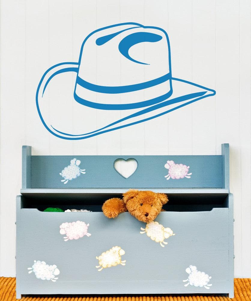 Cowboy Hat Wall Decal Sticker. #OS_AA353