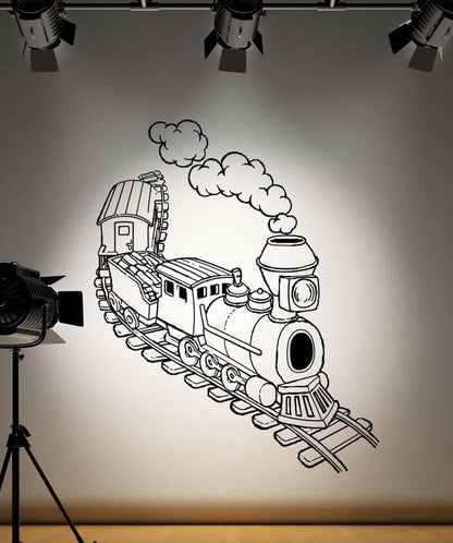 Vinyl Wall Decal Sticker Illustrated Train #OS_AA217