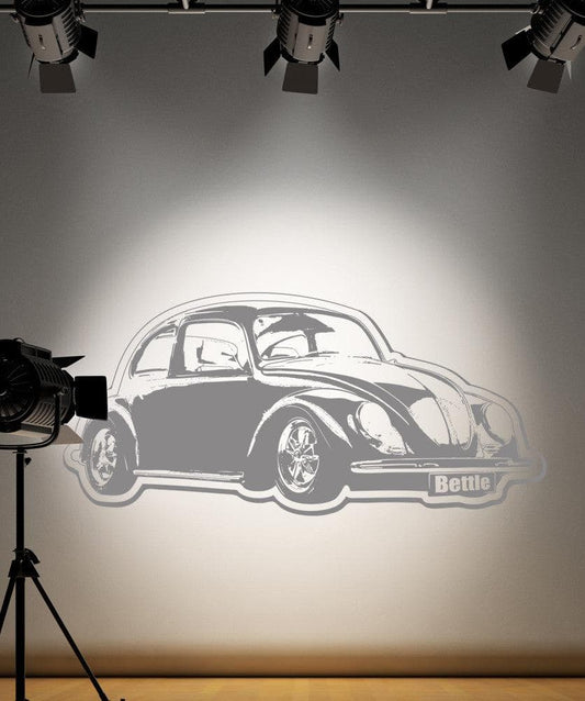 Vinyl Wall Decal Sticker 1970's VW Bug #OS_AA156