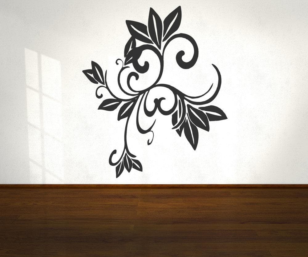 Vinyl Wall Decal Sticker Curly Leaves #OS_AA298