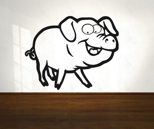 Vinyl Wall Decal Sticker Cartoon Pig #OS_AA667