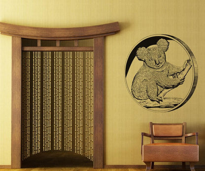 Vinyl Wall Decal Sticker Koala Coin #OS_AA482