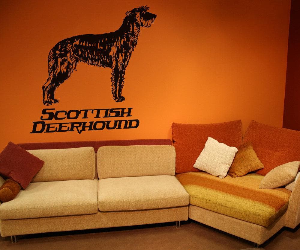 Vinyl Wall Decal Sticker Scottish Deerhound #OS_AA630