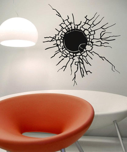 Vinyl Wall Decal Sticker Glass Hole in the Wall #OS_AA387