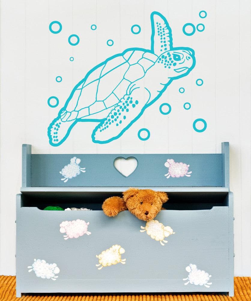 Sea Turtle Vinyl Wall Decal Sticker. #OS_AA220