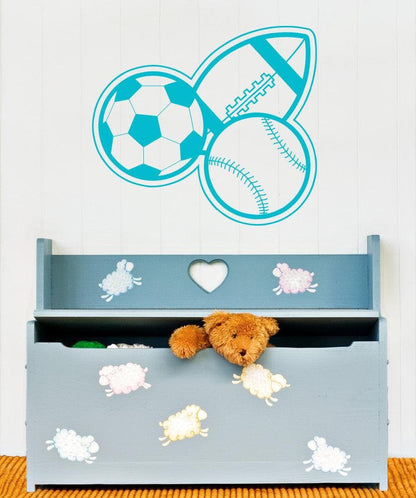 Vinyl Wall Decal Sticker Football, Baseball, Soccer #OS_AA176