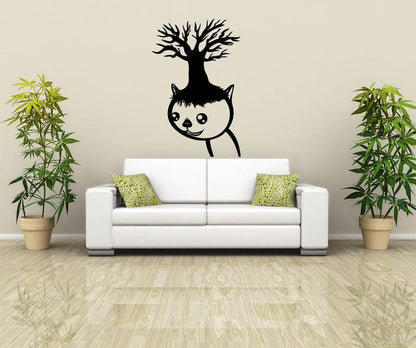 Vinyl Wall Decal Sticker Cat and Tree #OS_MB393