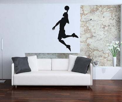 Vinyl Wall Decal Sticker Woman Basketball Player#OS_AA507