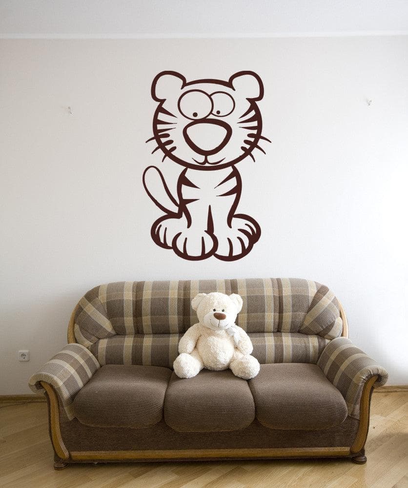 Vinyl Wall Decal Sticker Cartoon Tiger #OS_AA600