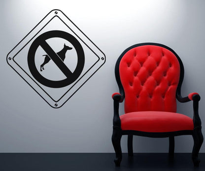 Vinyl Wall Decal Sticker No Dogs Allowed #OS_AA570
